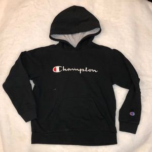 Champion Black Hoodie Kids size L